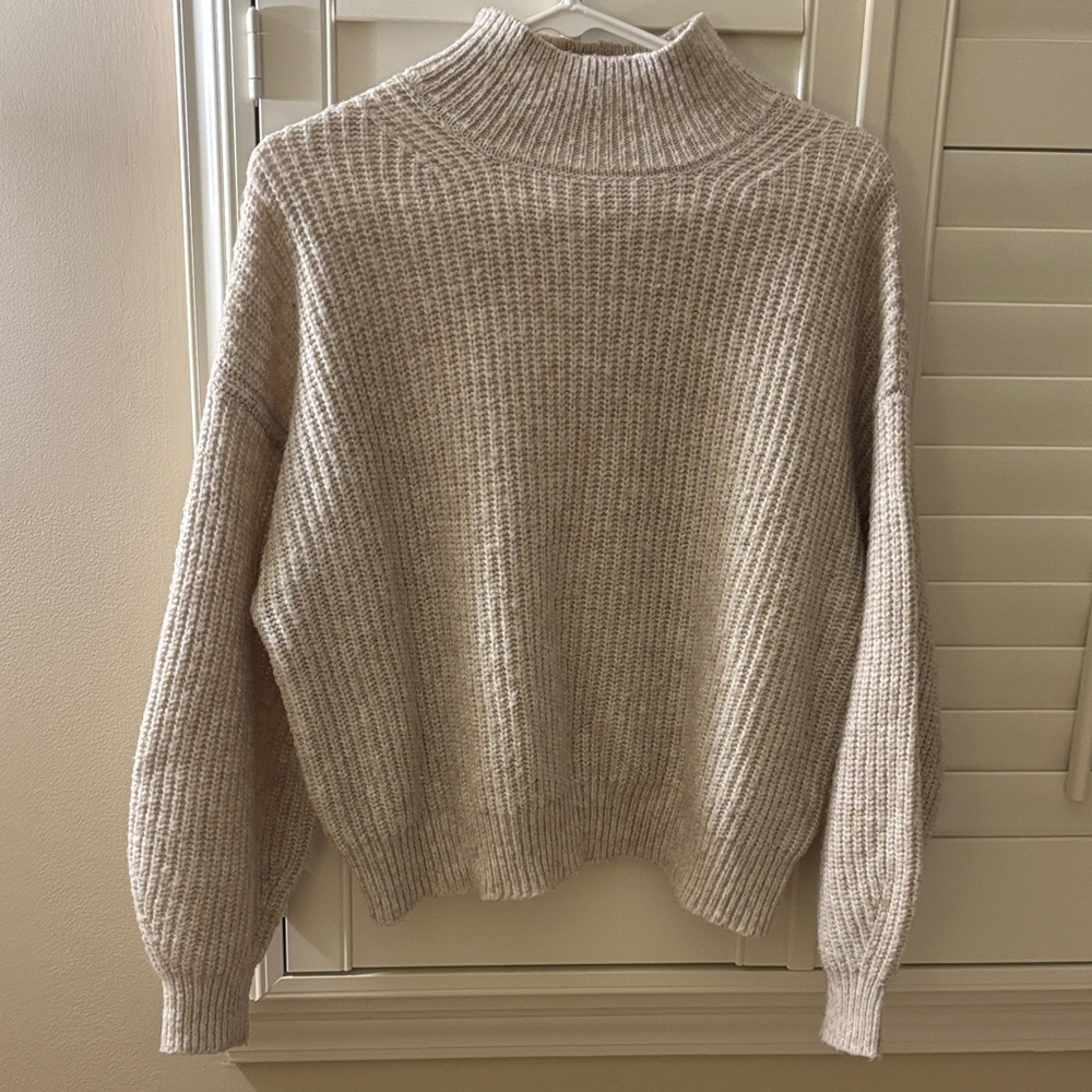 Topshop Beige Turtleneck Sweater
